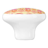 バレンタインデーの編まれたパターン セラミックノブ (側面)