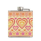 バレンタインデーの編まれたパターン フラスク (裏面)