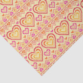 バレンタインデーの編まれたパターン 薄葉紙 (詳細)