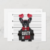 バレンタインデーの罪悪感ラブドッグマおもしろいグショット シーズンポストカード (正面/裏面)