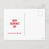 バレンタインデーの罪悪感ラブドッグマおもしろいグショット シーズンポストカード (裏面)