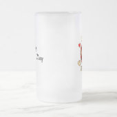 バレンタインデーの美しいハートおよび矢 フロストグラスビールジョッキ (中央)