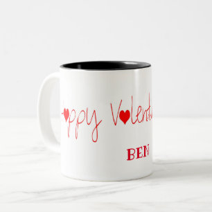 バレンタインデーの美しい塩2トーンコーヒー ツートーンマグカップ