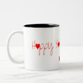 バレンタインデーの美しい塩2トーンコーヒー ツートーンマグカップ (左)