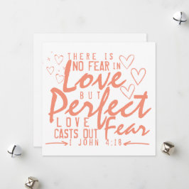 バレンタインデーの聖句： ヨハネの第一手紙 4:18 シーズンカード