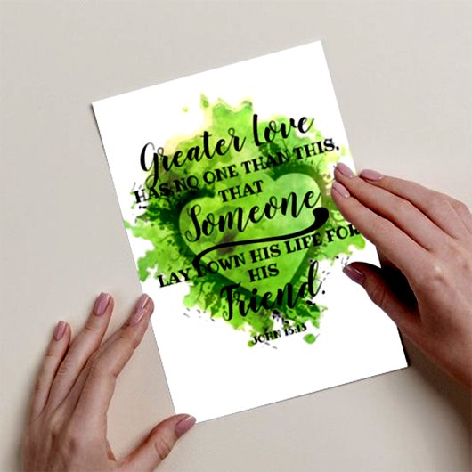 バレンタインデーの聖句：ヨハネ15:13 シーズンカード
