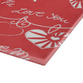 バレンタインデーの背景 カッティングボード (角)