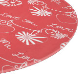 バレンタインデーの背景 カッティングボード (角)