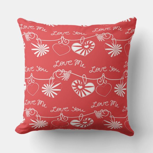 バレンタインデーの背景 クッション (正面)