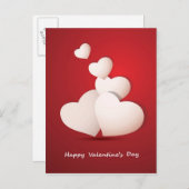 バレンタインデーの背景 シーズンポストカード (正面/裏面)