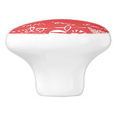 バレンタインデーの背景 セラミックノブ (側面)