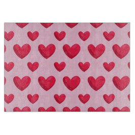 バレンタインデーの背景(ハート愛) カッティングボード