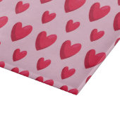 バレンタインデーの背景(ハート愛) カッティングボード (角)