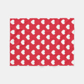 バレンタインデーの背景(ハート愛) フリースブランケット (正面(横))