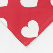 バレンタインデーの背景(ハート愛) フリースブランケット (角)