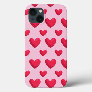 バレンタインデーの背景(ハート愛) iPhone 13ケース