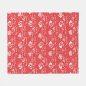 バレンタインデーの背景 フリースブランケット (正面(横))