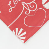 バレンタインデーの背景 フリースブランケット (角)