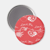 バレンタインデーの背景 マグネット (正面/裏面)