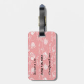 バレンタインデーの背景 ラゲッジタグ (裏面縦)