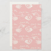 バレンタインデーの背景 便箋 (正面/裏面)