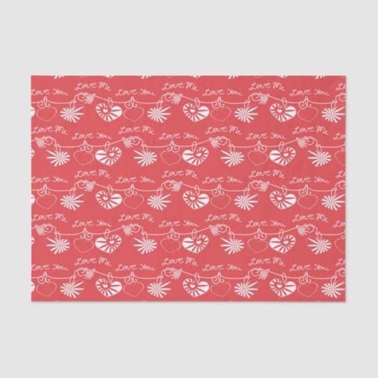 バレンタインデーの背景 薄葉紙 (正面)