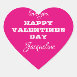 バレンタインデーの脚本名かわいいホットピンク ハートシール