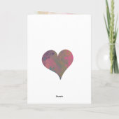 バレンタインデーの色彩の鮮やかハートメッセージカスタム カード (裏面)