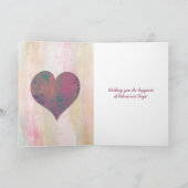 バレンタインデーの色彩の鮮やかハートメッセージカスタム カード (内部)