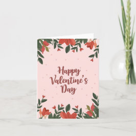 バレンタインデーの花のホリデーカード シーズンカード