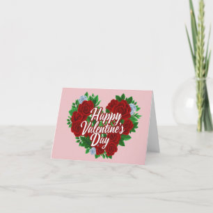 バレンタインデーの花のローズのハートのカード シーズンカード