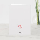 バレンタインデーの花ひげ竜ハート シーズンカード (裏面)