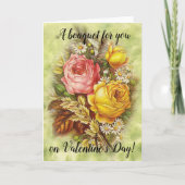 バレンタインデーの花束ビクトリアン シーズンカード (正面)