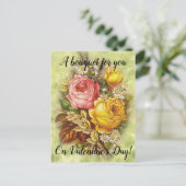 バレンタインデーの花束ビクトリアン シーズンポストカード (スタンド正面)