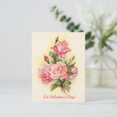 バレンタインデーの花束ビクトリアン ポストカード (スタンド正面)