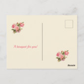 バレンタインデーの花束ビクトリアン ポストカード (裏面)