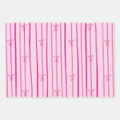 バレンタインデーの花、ハート、弓 ラッピングペーパーシート (正面2)