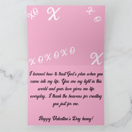 バレンタインデーの蜂蜜 カード (内部)