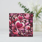 バレンタインデーの装飾用ハート シーズンカード (スタンド正面)