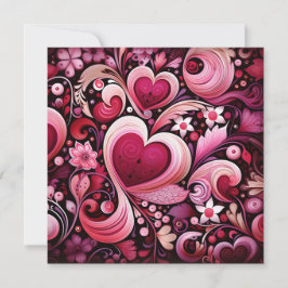 バレンタインデーの装飾用ハート シーズンカード