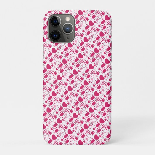 バレンタインデーの要素パターン Case-Mate iPhoneケース (裏)