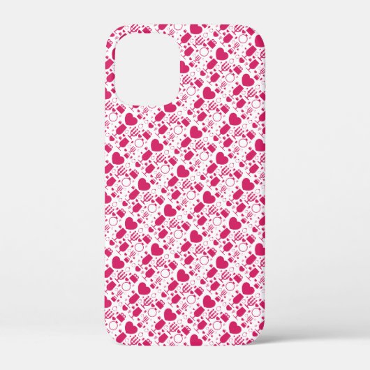 バレンタインデーの要素パターン Case-Mate iPhoneケース (裏面)