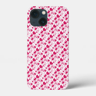 バレンタインデーの要素パターン iPhone 13 MINIケース