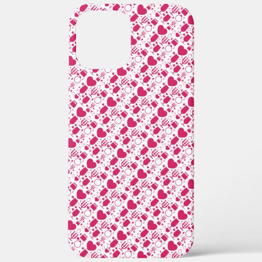 バレンタインデーの要素パターン Case-Mate iPhoneケース (裏面)