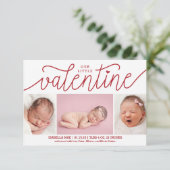 バレンタインデーの誕生のお知らせ（写真あり） 出欠カード (スタンド正面)