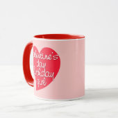 バレンタインデーの誕生日の女の子のティーおよびギフト マグカップ (正面左)