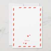 バレンタインデーの誕生日パーティーへの招待 招待状 (裏面)