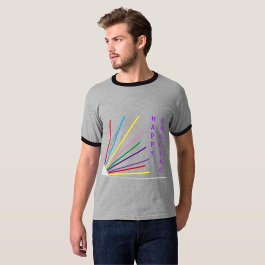 バレンタインデーの調理師グレーTシャツ Tシャツ (正面フル)