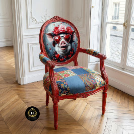 バレンタインデーの豚の切り抜き 薄葉紙