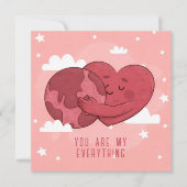 バレンタインデーの贈り物に最適なイラスト「あなたは私のすべて」 (正面)